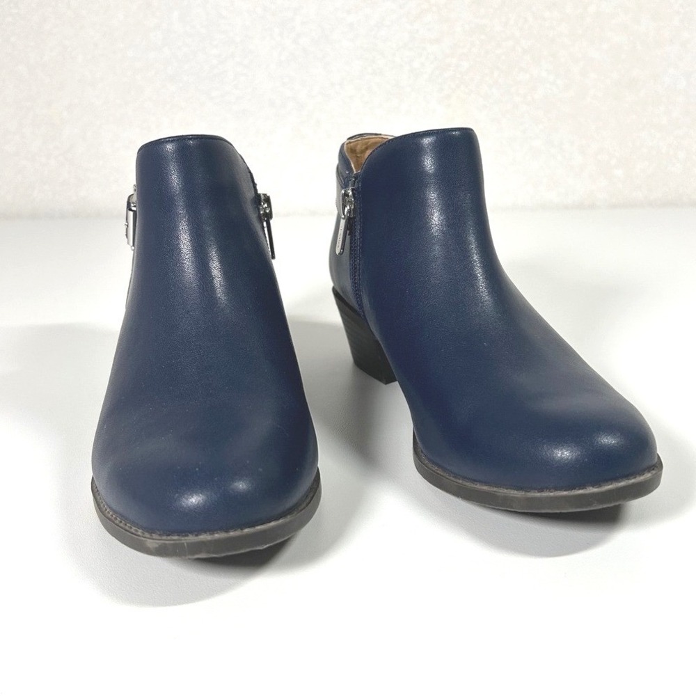 Vionic Millie navy blue leather buckle heel ankle booties size 6.5 classic‎ - Picture 2 of 9